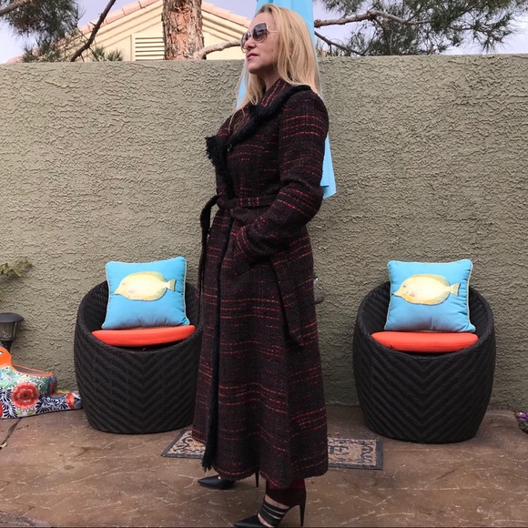 Kate Spade tweed Trench Coat - Picture 7 of 8